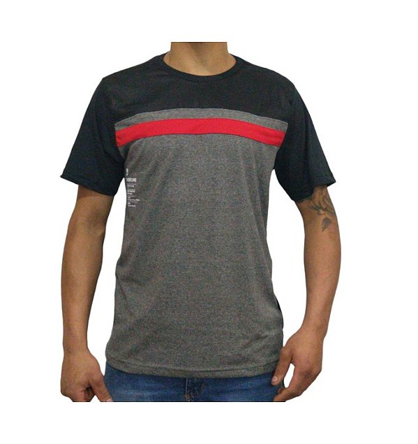 Camiseta Masculina Overcore-cinza escuro