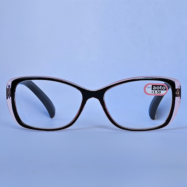 Óculos de Leitura Dubai - Black Pink Transparent
