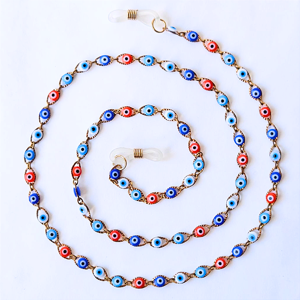 Cordão P/ Óculos - Greek Eye - Blue and Red
