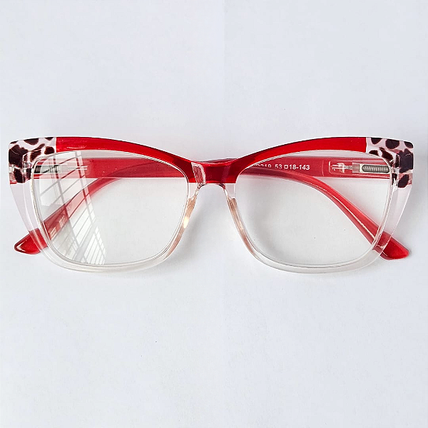 Óculos de Leitura Valencia - Red Transparent