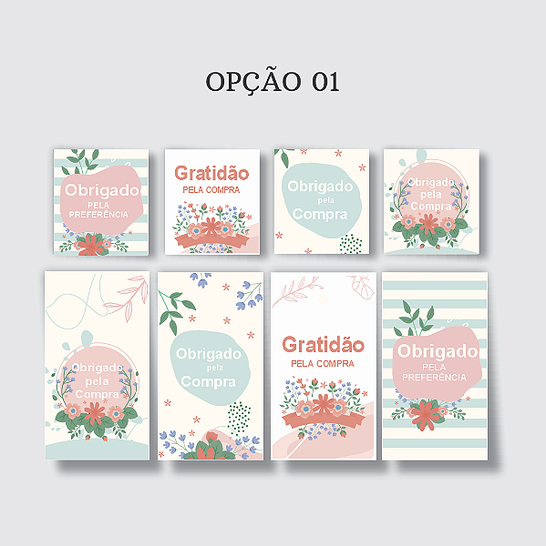 Tag em Papel Couche - Agradecimento - 100 unid