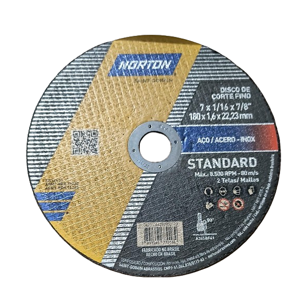 DISCO CORTE FINO INOX 4.1/2  NORTON