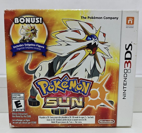Pokemon Sun + Solgaleo Figure - Nintendo 3DS - Semi-Novo