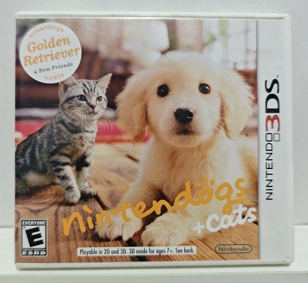 Nintendogs + Cats Golden Retriever & New Friends - Nintendo 3DS - Semi-Novo