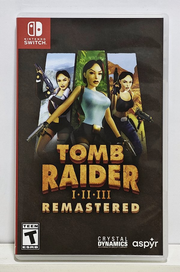 Tomb Raider I-III Remastered Starring Lara Croft - Nintendo Switch - Semi-Novo