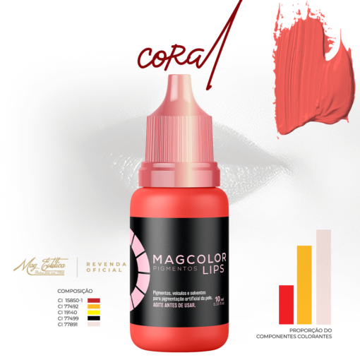 Pigmento Coral 5ml Mag Color Lips