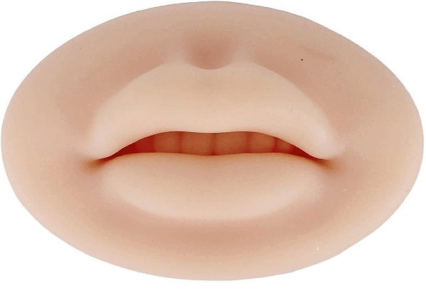 Boca Anatômica 5D sintética de Silicone Castanho Claro