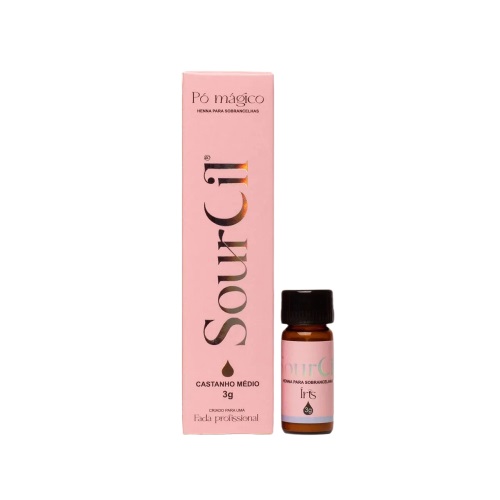 Kit Henna Sourcil Premium Castanho Médio