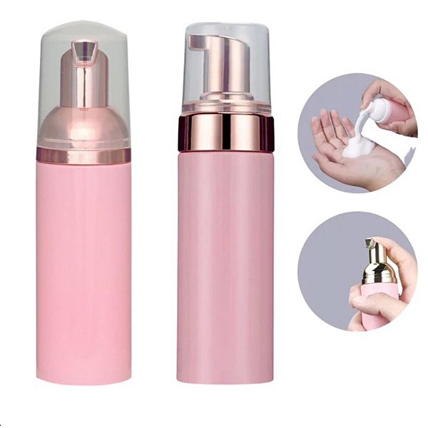Frasco Pump Espuma Higienizador Rosa 50ml