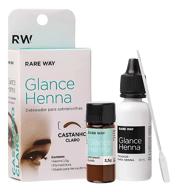 Henna Para Sobrancelhas Rareway Glance 3,5g Castanho Claro