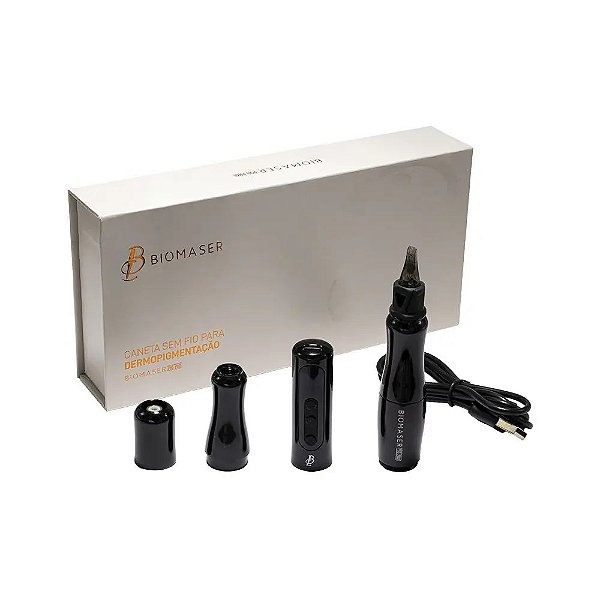 Dermógrafo Biomaser P90 Pro Wireless Preto – Micropigmentação Profissional