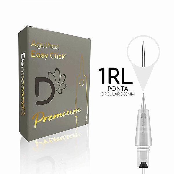 Agulha Easy Click Premium 1R 0.30mm - Cx C/ 10