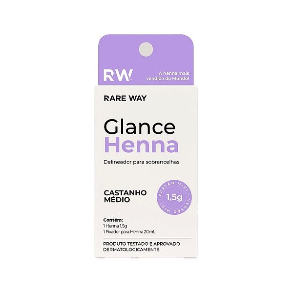 Henna Sobrancelha Glance Rare Way 1,5g Castanho Medio