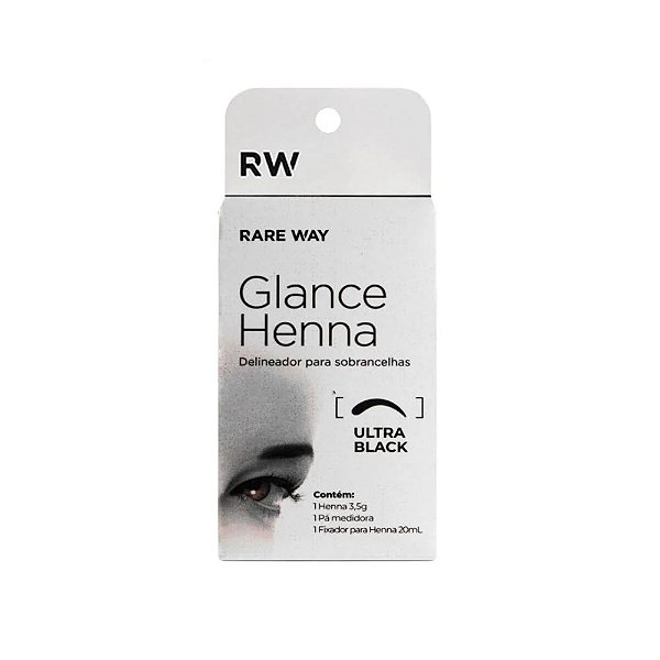 Henna Sobrancelha Glance Rare Way 1,5g Ultra Black