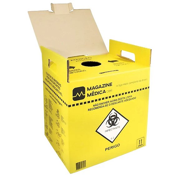 Coletor de Material Perfurocortante MAGAZINE MÉDICA (03-Litros)
