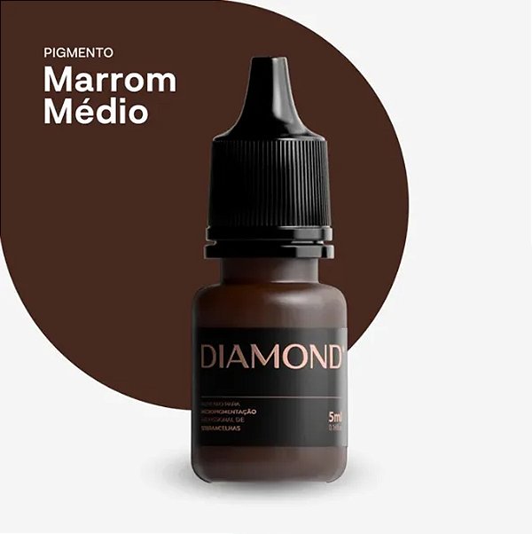 Pigmento Diamond Micropigmentação 5ml Marrom Médio