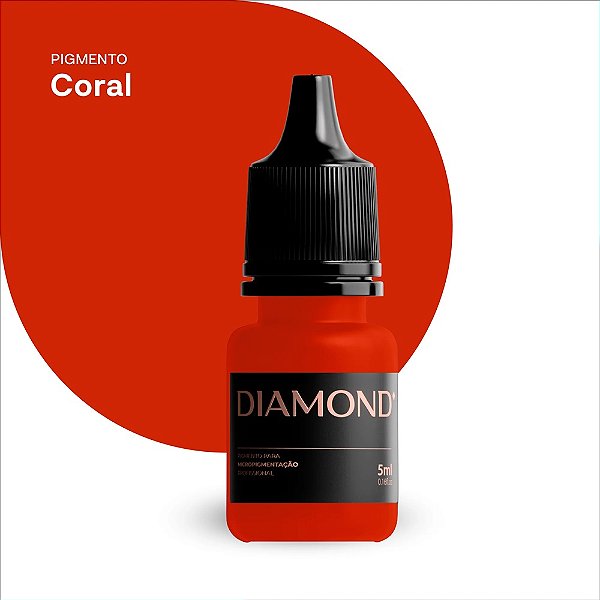 Pigmento Diamond Coral 5ml para Micropigmentação Labial