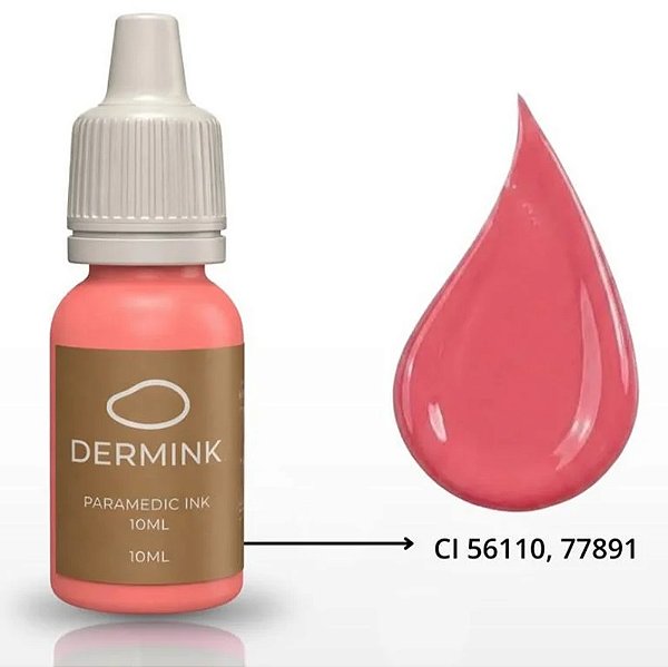 Pigmento Dermink Rosa Blush 10ml para Micropigmentação Labial