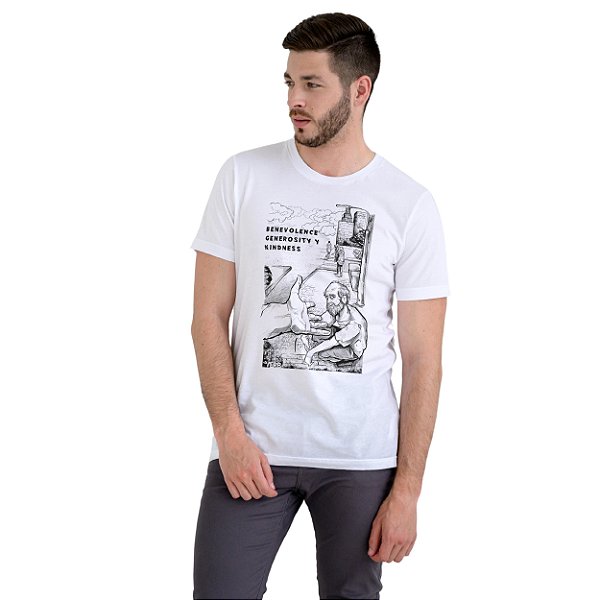 Camiseta Branca Masculina - Benignidade