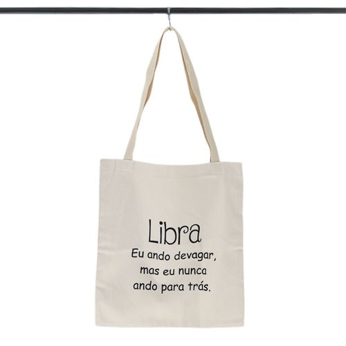 Bolsa Ecobag  100% algodão Estampa LIBRA