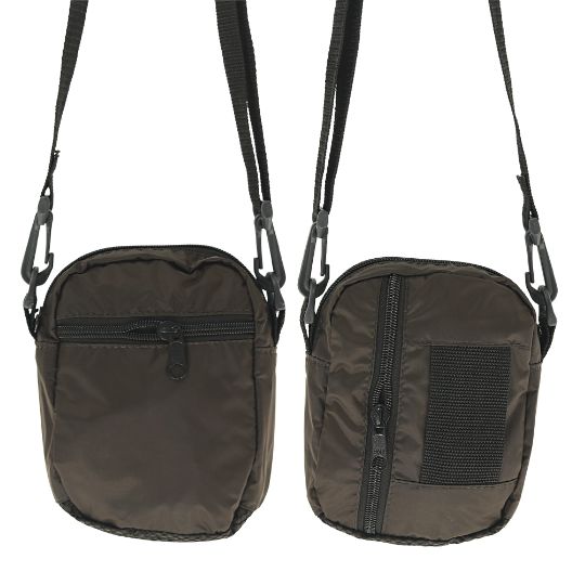 Shoulder nylon impermeável compacta MARROM