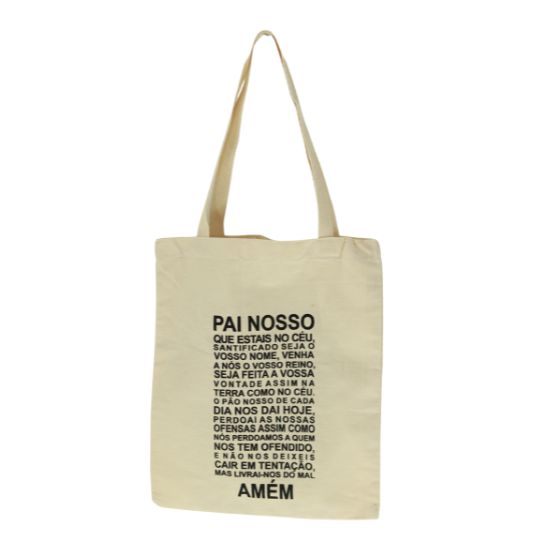 Bolsa Ecobag 100% algodão Estampa PAI NOSSO...