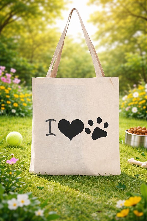 Bolsa Ecobag 100% algodão LOVE PET