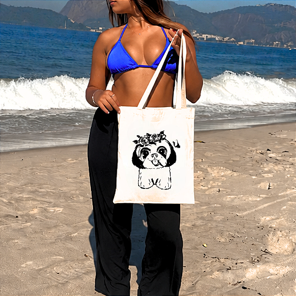 Bolsa Ecobag 100% Algodão Estampa PET 1 Reutilizável Estilosa