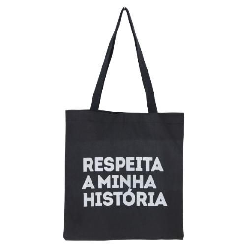 Bolsa Ecobag  100% algodão Black Estampa RESPEITA