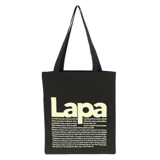 Bolsa Ecobag  100% algodão Black Estampa LAPA