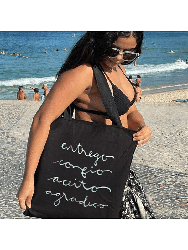 Bolsa Ecobag 100% algodão Black Estampa ENTREGO CONFIO