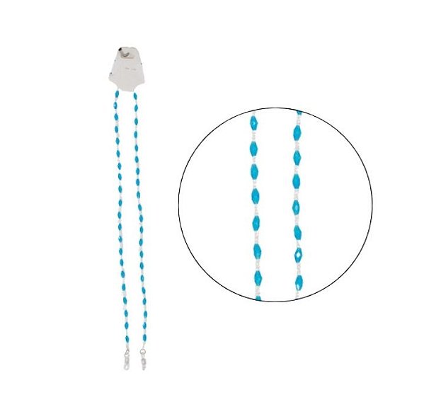 Cordinha para óculos cristais AZUL
