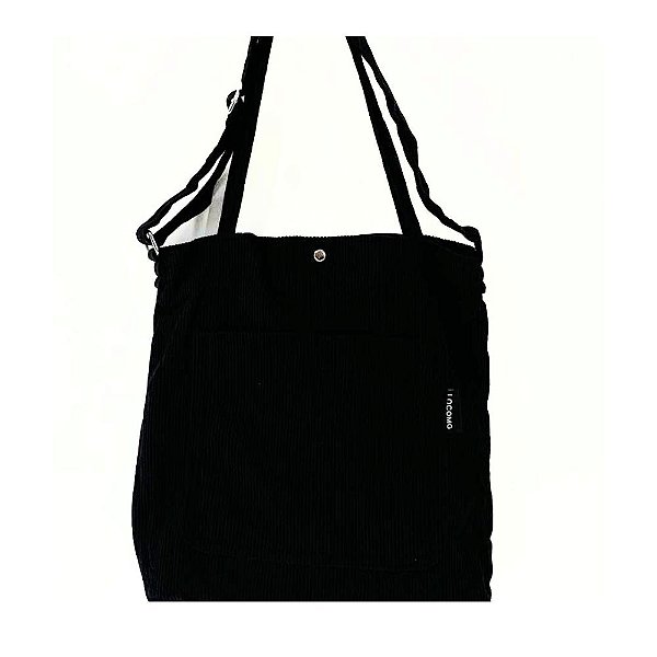 Bolsa Veludo Cotelê Love BLACK