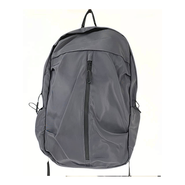 Mochila Nylon Impermeável (Com entrada USB) CINZA