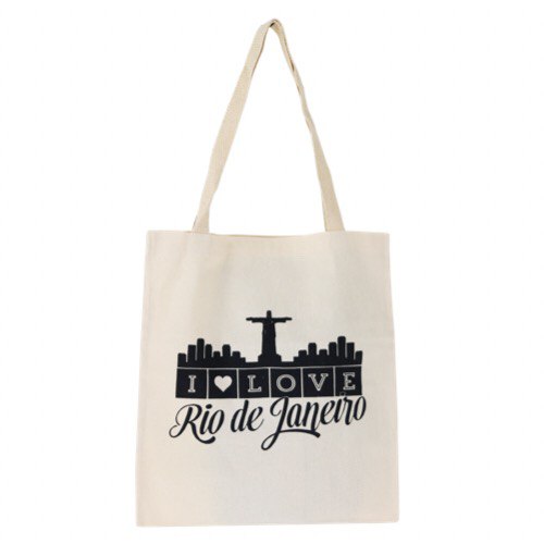 Bolsa Ecobag  100% algodão Estampa I LOVE RIO DE JANEIRO