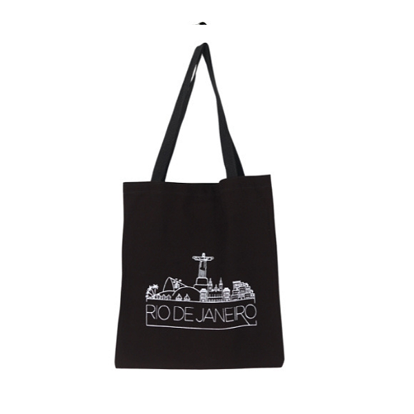 Bolsa Ecobag 100% algodão Black Estampa RIO DE JANEIRO