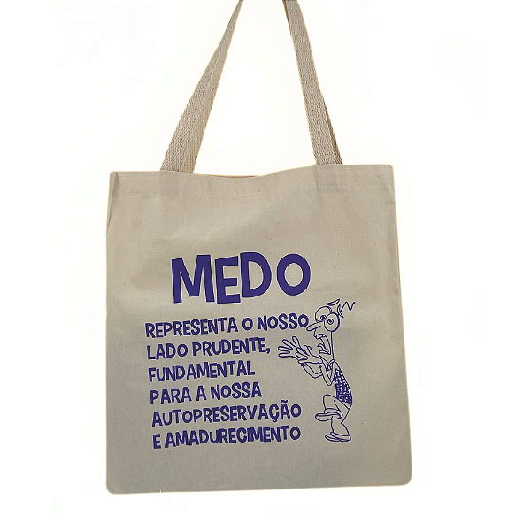 Bolsa Ecobag  100% algodão Estampa MEDO