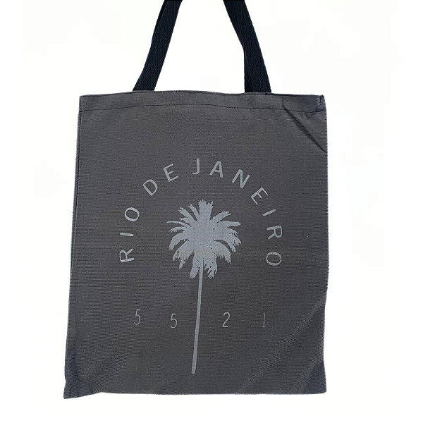 Bolsa Suede +55 21 Cinza