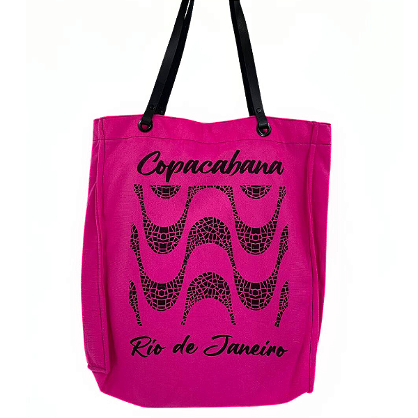 Bolsa Suede Copa Rio Rosa (Alça de Couro)