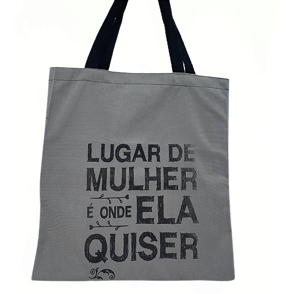 Bolsa Suede Lugar de Mulher Cinza