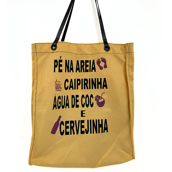 Bolsa Suede Pé na Areia Amarelo (Alça de Couro)