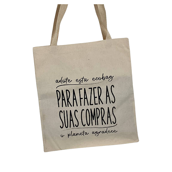 Bolsa Ecobag  100% algodão estampa PLANETA GRATO
