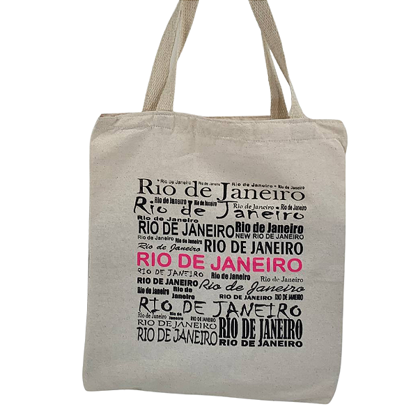 Bolsa Ecobag  100% algodão estampa RJ ESCRITAS 2