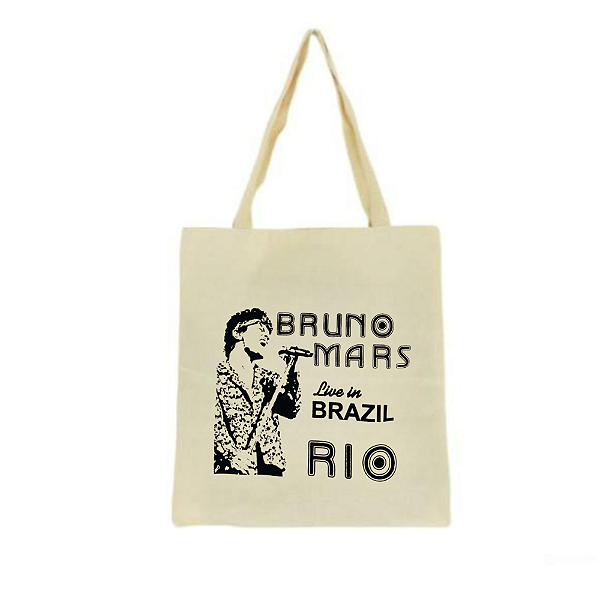 Bolsa Ecobag 100% algodão BRUNO MARS RIO