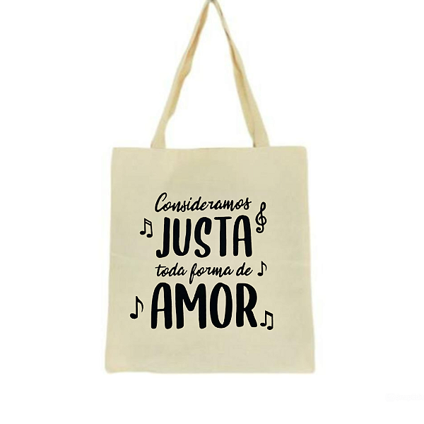 Bolsa Ecobag 100% algodão FORMA DE AMOR
