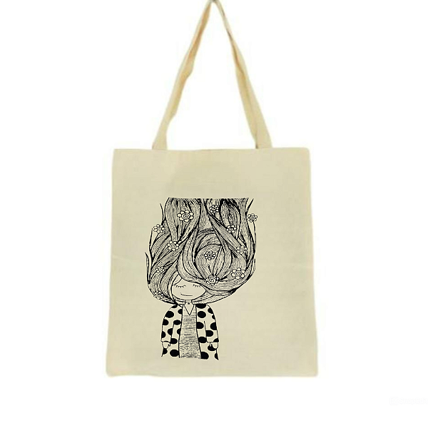 Bolsa Ecobag 100% algodão FLOWER GIRL