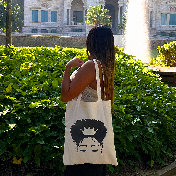 Bolsa Ecobag 100% Algodão Estampa BLK QUEEN Reutilizável Estilosa