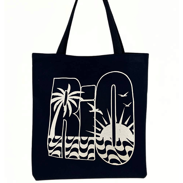 Bolsa Ecobag 100% algodão Black RIO SIMBOL