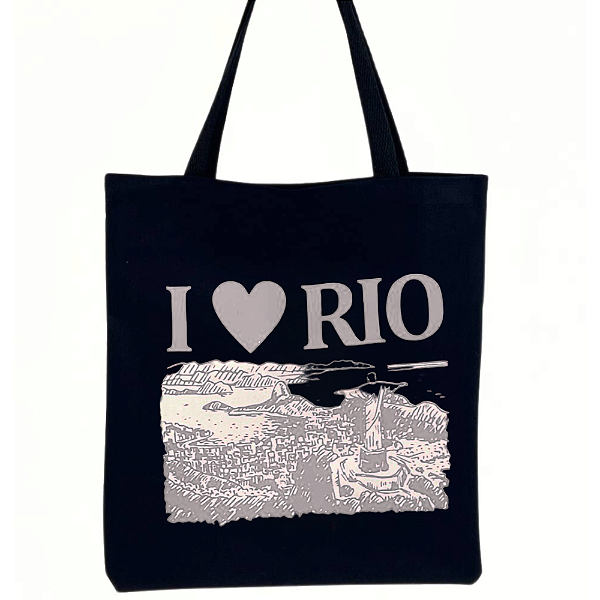 Bolsa Ecobag 100% algodão Black CRISTO VISU