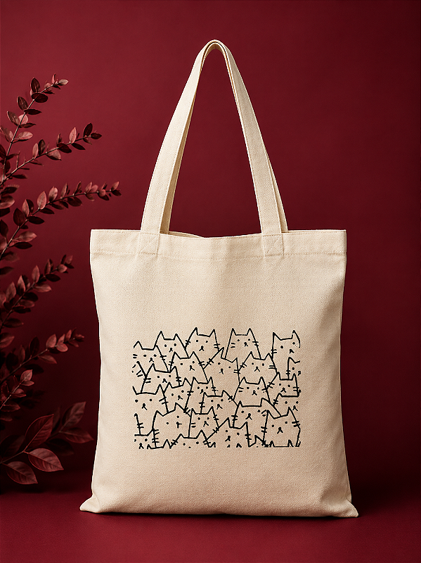 Bolsa Ecobag 100% algodão CATS